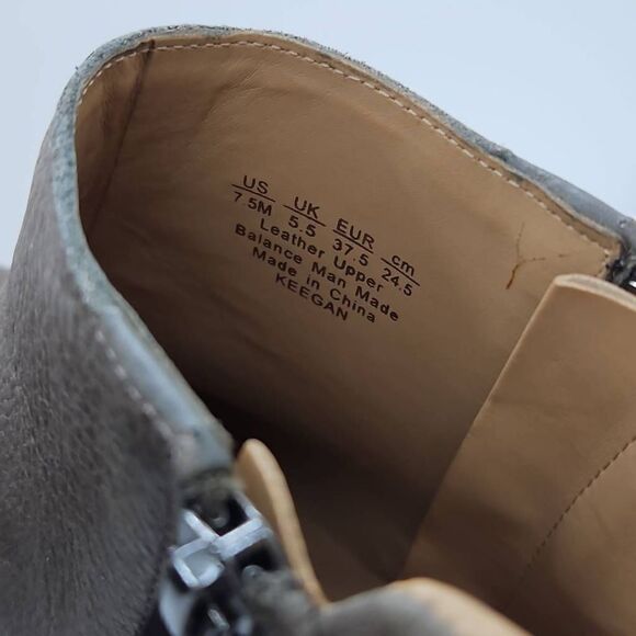 Franco Sarto Keegan Side Zip Ankle Zip Taupe Womens Size 7.5 Leather Bootie - Picture 6 of 7